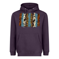 Plum tool leather leopard cowhide backround Heavyweight Hoodie - RanaPortraitStore