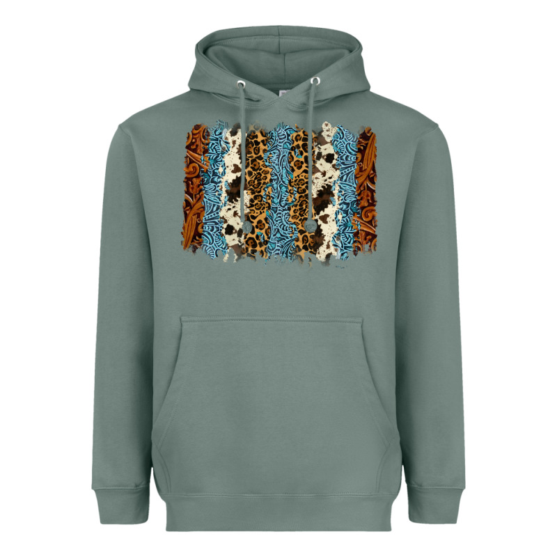 Tool Leather Leopard Cowhide Backround Heavyweight Hoodie by RanaPortraitStore | Teevron
