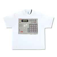 White akai mpc2000 Urban Heavy Tee - linhVisuals