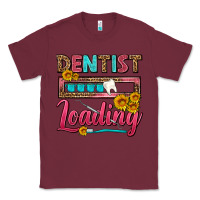 Burgundy Dentist Loading With Coffee Mug Classic Tee - FaDigitalArtStudio