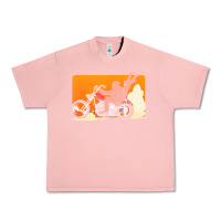 Salmon bigfoot t  shirt bigfoot riding motorcycle for biker sasquatch chick t Urban Heavy Tee - linhVisuals