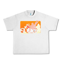 Lunar Rock bigfoot t  shirt bigfoot riding motorcycle for biker sasquatch chick t Urban Heavy Tee - linhVisuals