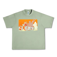 Oil Green bigfoot t  shirt bigfoot riding motorcycle for biker sasquatch chick t Urban Heavy Tee - linhVisuals