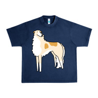 Navy borzoi Urban Heavy Tee - linhVisuals