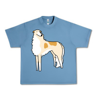 Pebble Blue borzoi Urban Heavy Tee - linhVisuals