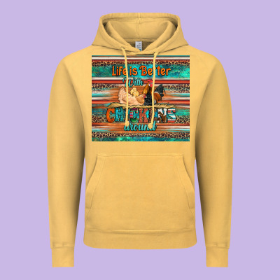 Life Is Better With Chickens Around Chicken Coop Vintage Hoodie Designed By Artiststas