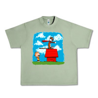 Oil Green Calvin Hobbes Urban Heavy Tee - linhVisuals