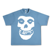 Pebble Blue mens skull Urban Heavy Tee - linhVisuals