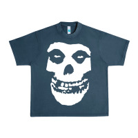 Midnight Navy mens skull Urban Heavy Tee - linhVisuals