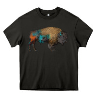 Asphalt leopard bison Heavy Core Tee - RanaPortraitStore