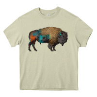 Mossy leopard bison Heavy Core Tee - RanaPortraitStore