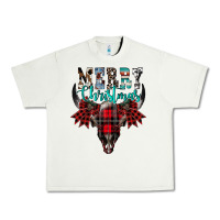 Pistachio merry christmas bull skull Urban Heavy Tee - CowhideDigitalArt
