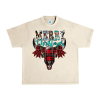 Sandshell merry christmas bull skull Urban Heavy Tee - CowhideDigitalArt