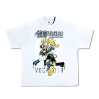White kagamine rin len Urban Heavy Tee - linhVisuals