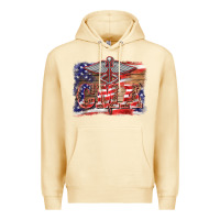 Pina Colada patriotic nurse certified medical assistant medilcal symbol background Premium Hoodie - BarkalooDesign