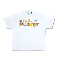 White #bitburger Urban Heavy Tee - linhVisuals