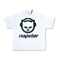 White napster    napster Urban Heavy Tee - linhVisuals