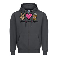 Smoke peace love coffee Zipper Hoodie - Jasminsmagicworld