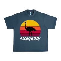 Midnight Navy retro vintage allegedly ostrich Urban Heavy Tee - linhVisuals