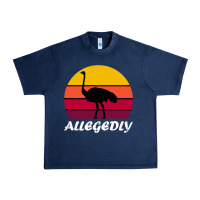 Navy retro vintage allegedly ostrich Urban Heavy Tee - linhVisuals