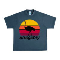 Midnight Navy retro vintage allegedly ostrich Urban Heavy Tee - linhVisuals