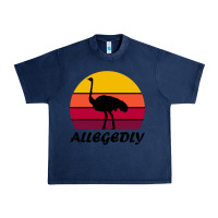 Navy retro vintage allegedly ostrich Urban Heavy Tee - linhVisuals