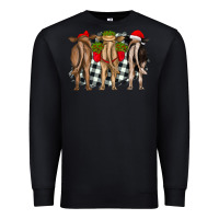 Black christmas heifers back view Premium Sweatshirt - RanaPortraitStore