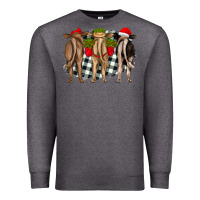 Charcoal Heather christmas heifers back view Premium Sweatshirt - RanaPortraitStore