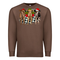 Chestnut christmas heifers back view Premium Sweatshirt - RanaPortraitStore