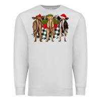 Dove Grey christmas heifers back view Premium Sweatshirt - RanaPortraitStore