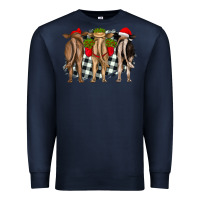 Navy christmas heifers back view Premium Sweatshirt - RanaPortraitStore