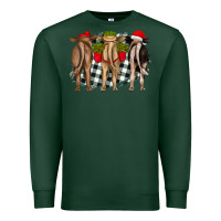 Sports Green christmas heifers back view Premium Sweatshirt - RanaPortraitStore