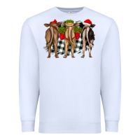 White christmas heifers back view Premium Sweatshirt - RanaPortraitStore