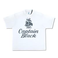White Captain Black Cigar Urban Heavy Tee - linhVisuals