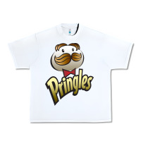 White pringles classic Urban Heavy Tee - linhVisuals