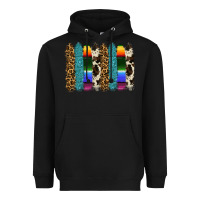 Black serape leopard tooled leather cowhide background Heavyweight Hoodie - RanaPortraitStore
