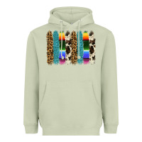 Matcha serape leopard tooled leather cowhide background Heavyweight Hoodie - RanaPortraitStore