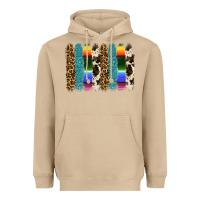 Mushroom serape leopard tooled leather cowhide background Heavyweight Hoodie - RanaPortraitStore