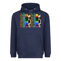Navy serape leopard tooled leather cowhide background Heavyweight Hoodie - RanaPortraitStore