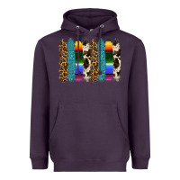Serape Leopard Tooled Leather Cowhide Background Heavyweight Hoodie | Teevron