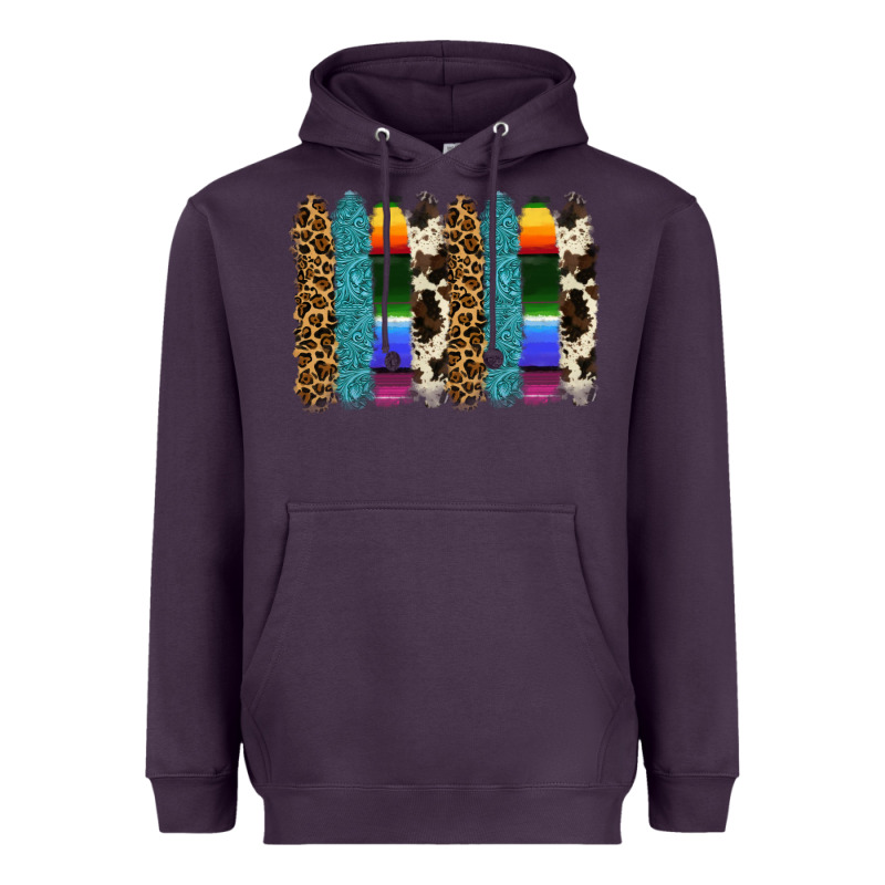 Serape Leopard Tooled Leather Cowhide Background Heavyweight Hoodie by RanaPortraitStore | Teevron