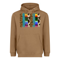 Toasted Coconut serape leopard tooled leather cowhide background Heavyweight Hoodie - RanaPortraitStore
