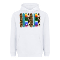White serape leopard tooled leather cowhide background Heavyweight Hoodie - RanaPortraitStore