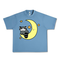 Pebble Blue crescent moon raccoon Urban Heavy Tee - linhVisuals