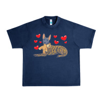 Navy dutch shepherd dog t  shirt dutch shepherd dog with stuffed animal and Urban Heavy Tee - linhVisuals