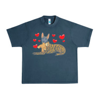 Midnight Navy dutch shepherd dog t  shirt dutch shepherd dog with stuffed animal and Urban Heavy Tee - linhVisuals