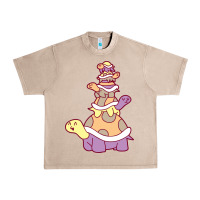 French Oak cute turtle stack Urban Heavy Tee - linhVisuals