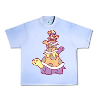 Grape Ice cute turtle stack Urban Heavy Tee - linhVisuals