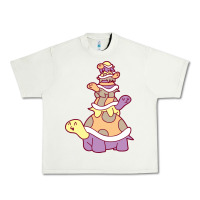 Pistachio cute turtle stack Urban Heavy Tee - linhVisuals