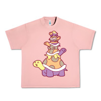 Salmon cute turtle stack Urban Heavy Tee - linhVisuals